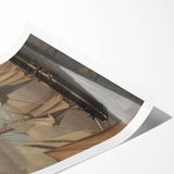 Neoclassical Naval Brig at Anchor Print - Maritime Art by Eckersberg