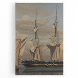 Neoclassical Naval Brig at Anchor Print - Maritime Art by Eckersberg
