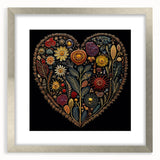 Framed wall art showcasing vibrant floral and botanical designs with silver matting, perfect for home decor. Ideal for enhancing interior aesthetics.