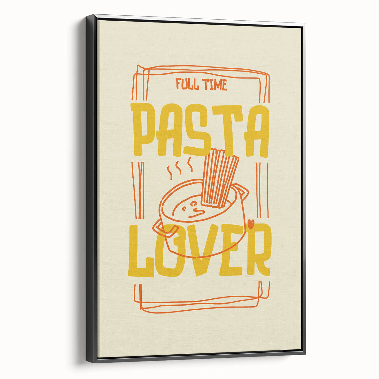 Black and white vintage poster art on framed canvas depicting assorted dishes, ideal for bedroom wall decor.