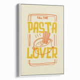 Vintage poster art of colorful food dishes on a framed canvas, ideal for extra large living room wall decor.