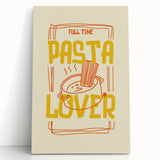 Black and white stretched canvas of various food dishes, ideal for kitchen wall art.