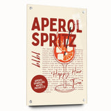 Large abstract wall art on acrylic glass depicting colorful food and drink imagery, suitable for dining room decor.