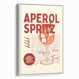 Vintage poster art featuring colorful food and drink illustrations on a large framed canvas, ideal for living room decor.