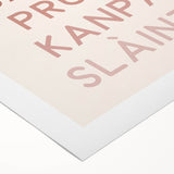 Art deco poster of stylized food illustrations in bold colors on rolled canvas, ideal for dining room wall art.