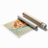 Rolled print of pastel-colored pastries, ideal for classy bathroom wall art or large living room decor.