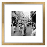 Extra large abstract art print featuring textured swirls in earthy tones, framed in gold, ideal for living room decor.