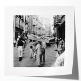 Rolled canvas print featuring a detailed floral design in soft pastel colors, ideal for art wall dining room.