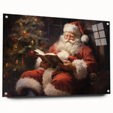 Santa’s Holiday Retreat – Cozy Christmas Canvas Art