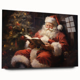 Santa’s Holiday Retreat – Cozy Christmas Canvas Art