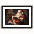 Santa’s Holiday Retreat – Cozy Christmas Canvas Art