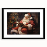 Santa’s Holiday Retreat – Cozy Christmas Canvas Art