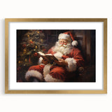 Santa’s Holiday Retreat – Cozy Christmas Canvas Art