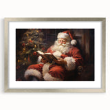 Santa’s Holiday Retreat – Cozy Christmas Canvas Art