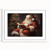 Santa’s Holiday Retreat – Cozy Christmas Canvas Art