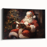 Santa’s Holiday Retreat – Cozy Christmas Canvas Art