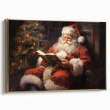 Santa’s Holiday Retreat – Cozy Christmas Canvas Art