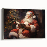Santa’s Holiday Retreat – Cozy Christmas Canvas Art