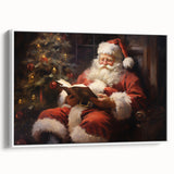 Santa’s Holiday Retreat – Cozy Christmas Canvas Art