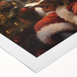 Santa’s Holiday Retreat – Cozy Christmas Canvas Art