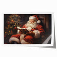 Santa’s Holiday Retreat – Cozy Christmas Canvas Art