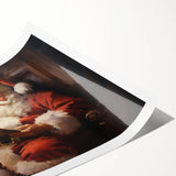 Santa’s Holiday Retreat – Cozy Christmas Canvas Art