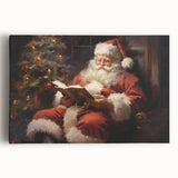 Santa’s Holiday Retreat – Cozy Christmas Canvas Art