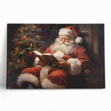 Santa’s Holiday Retreat – Cozy Christmas Canvas Art
