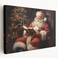 Santa’s Holiday Retreat – Cozy Christmas Canvas Art