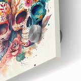 Floral Sugar Skulls Cinco de Mayo Decor - Mexican Party Wall Art