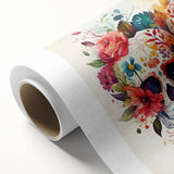 Floral Sugar Skulls Cinco de Mayo Decor - Mexican Party Wall Art