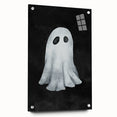 Watercolor Ghost Halloween Canvas Art - Spooky Wall Decoration