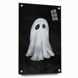 Watercolor Ghost Halloween Canvas Art - Spooky Wall Decoration