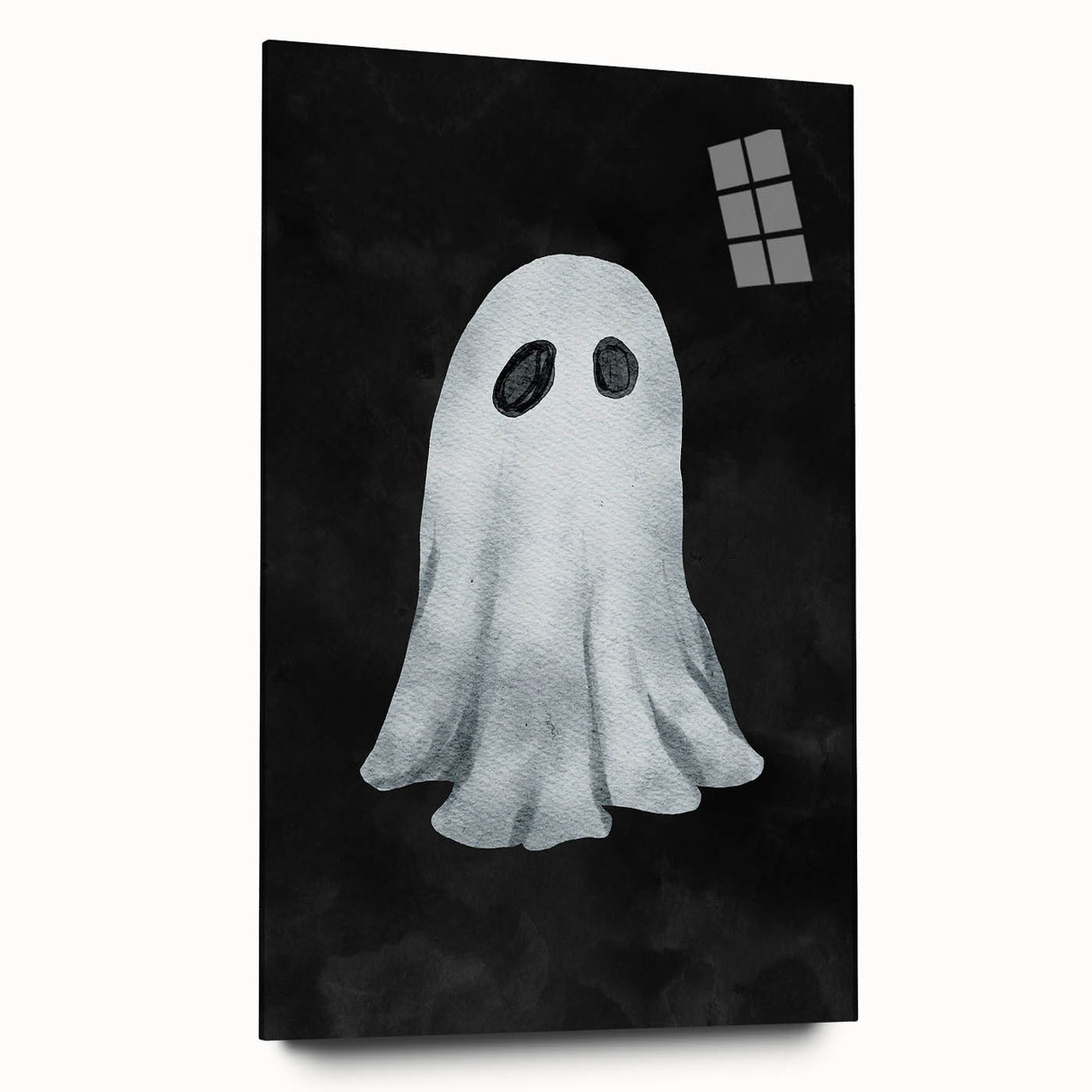 Watercolor Ghost Halloween Canvas Art - Spooky Wall Decoration