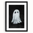 Watercolor Ghost Halloween Canvas Art - Spooky Wall Decoration
