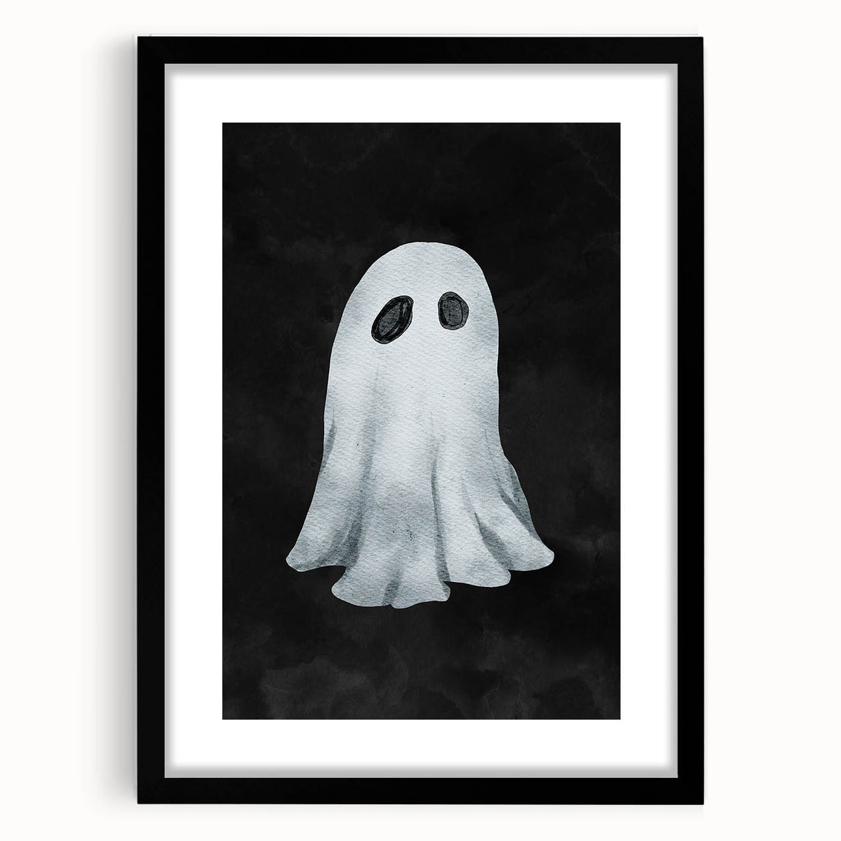 Watercolor Ghost Halloween Canvas Art - Spooky Wall Decoration