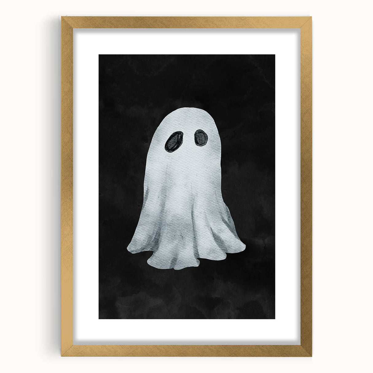 Watercolor Ghost Halloween Canvas Art - Spooky Wall Decoration