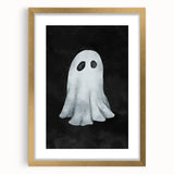 Watercolor Ghost Halloween Canvas Art - Spooky Wall Decoration