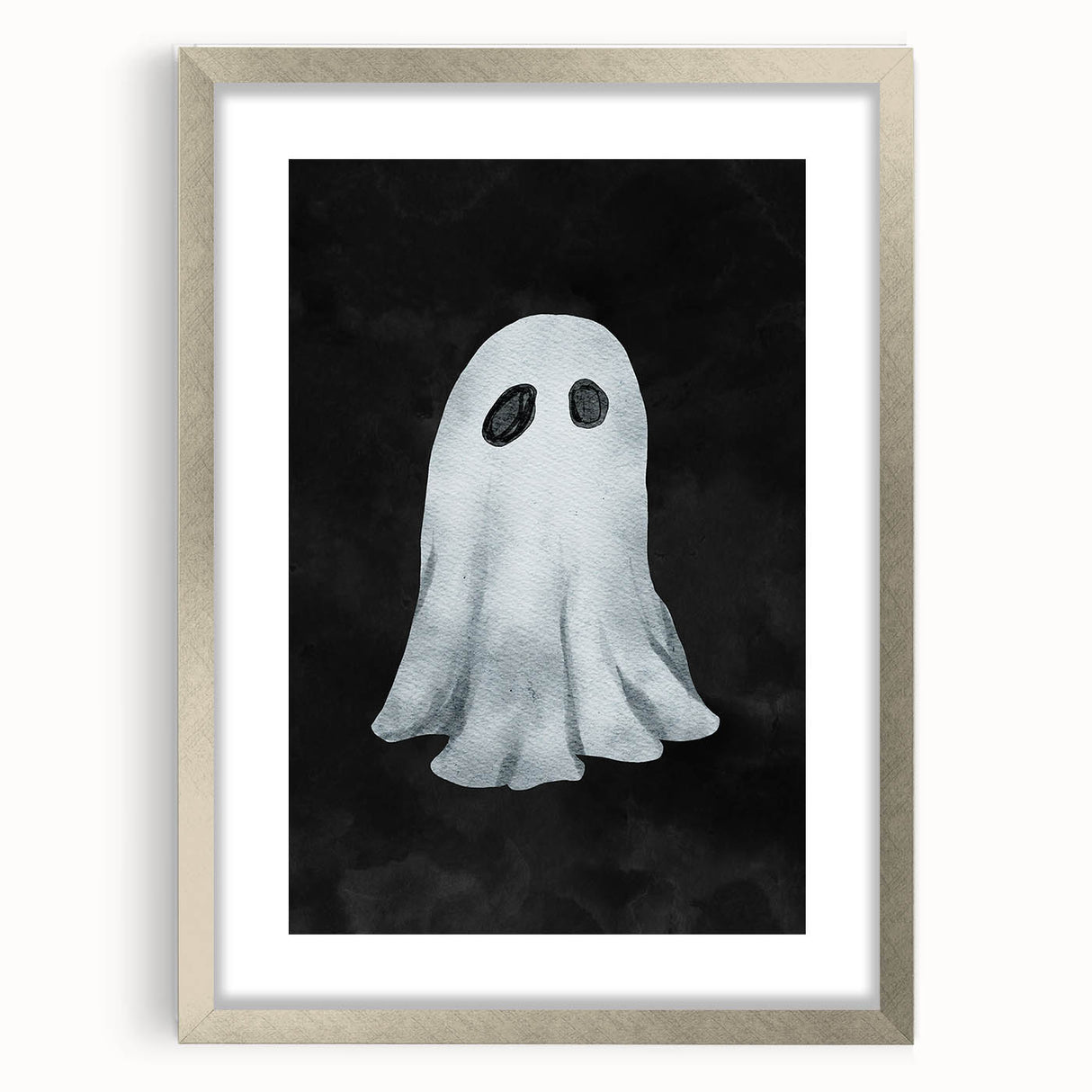 Watercolor Ghost Halloween Canvas Art - Spooky Wall Decoration