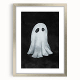 Watercolor Ghost Halloween Canvas Art - Spooky Wall Decoration