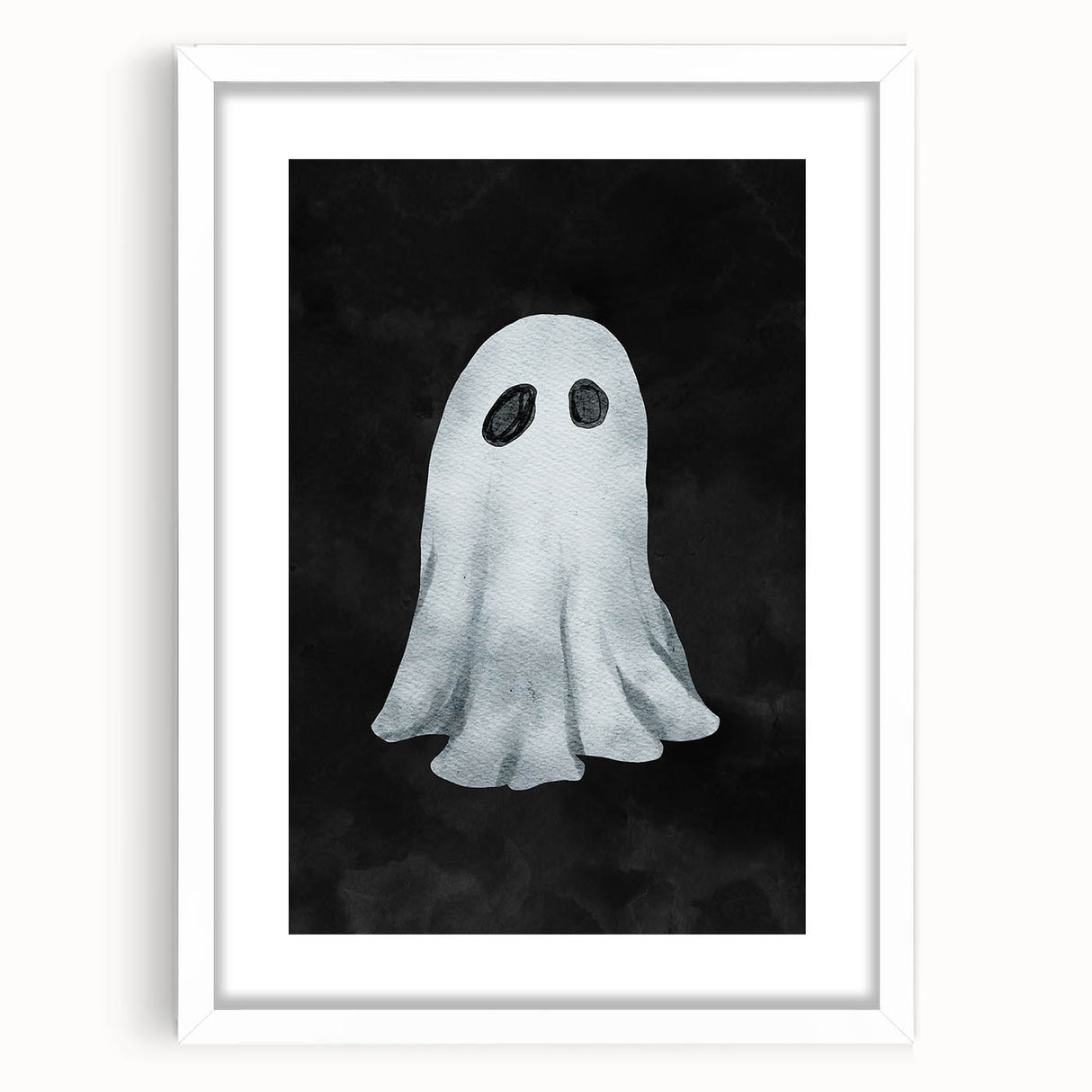 Watercolor Ghost Halloween Canvas Art - Spooky Wall Decoration