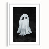 Watercolor Ghost Halloween Canvas Art - Spooky Wall Decoration