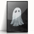 Watercolor Ghost Halloween Canvas Art - Spooky Wall Decoration