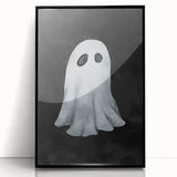Watercolor Ghost Halloween Canvas Art - Spooky Wall Decoration