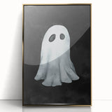 Watercolor Ghost Halloween Canvas Art - Spooky Wall Decoration