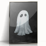Watercolor Ghost Halloween Canvas Art - Spooky Wall Decoration