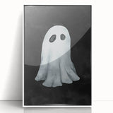 Watercolor Ghost Halloween Canvas Art - Spooky Wall Decoration