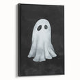 Watercolor Ghost Halloween Canvas Art - Spooky Wall Decoration