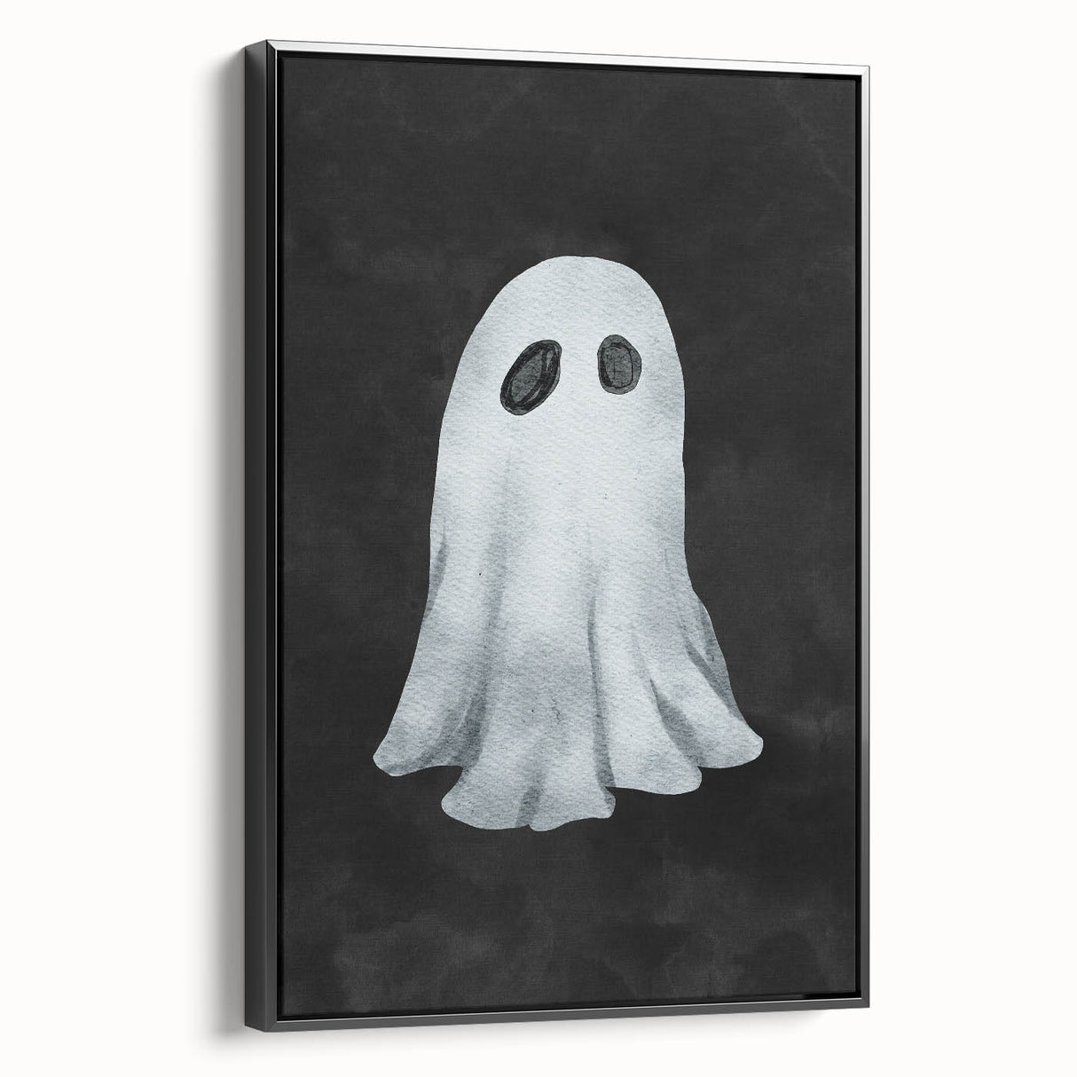 Watercolor Ghost Halloween Canvas Art - Spooky Wall Decoration