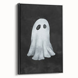 Watercolor Ghost Halloween Canvas Art - Spooky Wall Decoration
